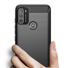 Заредете изображение във визуализатора на галерията – Carbon Case Flexible case cover Motorola Moto G50 black - TopMag

