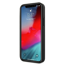 Заредете изображение във визуализатора на галерията – Guess GUHCP12LRSAVSBK iPhone 12 Pro Max 6,7" czarny/black hardcase Saffiano Vintage Script - TopMag
