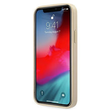 Заредете изображение във визуализатора на галерията – Guess GUHCP12LRSAVSLG iPhone 12 Pro Max 6,7&quot; złoty/gold hardcase Saffiano Vintage Script - TopMag
