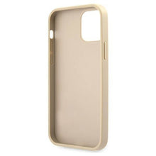 Заредете изображение във визуализатора на галерията – Guess GUHCP12MRSAVSLG iPhone 12/12 Pro 6,1" złoty/gold hardcase Saffiano Vintage Script - TopMag
