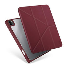 Заредете изображение във визуализатора на галерията – UNIQ etui Moven iPad 10.2" (2021/2020/2019) bordowy/burgundy - TopMag
