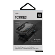 Заредете изображение във визуализатора на галерията – UNIQ etui Torres Apple Watch Series 4/5/6/SE 44mm. czarny/midnight black - TopMag
