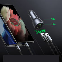 Заредете изображение във визуализатора на галерията – Ugreen fast car charger 2x USB 36W Quick Charge SCP FCP AFC gray (CD213 10144) - TopMag
