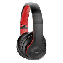 Заредете изображение във визуализатора на галерията – Ausdom wireless over-ear headphones Bluetooth 5.0 ANC (active noise cancellation) black-red (ANC10) - TopMag
