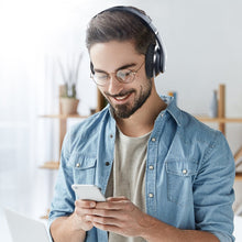 Заредете изображение във визуализатора на галерията – Ausdom wireless over-ear headphones Bluetooth 5.0 ANC (active noise cancellation) black-red (ANC10) - TopMag
