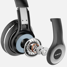 Заредете изображение във визуализатора на галерията – Ausdom wireless over-ear headphones Bluetooth 5.0 ANC (active noise cancellation) black-red (ANC10) - TopMag
