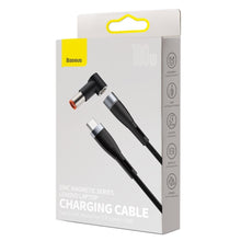 Заредете изображение във визуализатора на галерията – Baseus Zinc Magnetic Series Lenovo Laptop Charging Cable USB Type C to DC Round Port(7,9 x 5,5mm) 100W 2m black (CATXC-Y01) - TopMag
