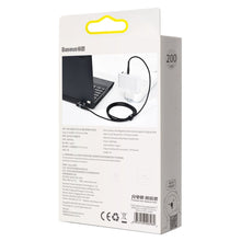 Заредете изображение във визуализатора на галерията – Baseus Zinc Magnetic Series Lenovo Laptop Charging Cable USB Type C to DC Round Port(7,9 x 5,5mm) 100W 2m black (CATXC-Y01) - TopMag
