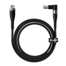 Заредете изображение във визуализатора на галерията – Baseus Zinc Magnetic Series Lenovo Laptop Charging Cable USB Type C to DC Round Port(7,9 x 5,5mm) 100W 2m black (CATXC-Y01) - TopMag
