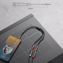 Заредете изображение във визуализатора на галерията – Ugreen cable audio cable 3.5 mm mini jack - 2xRCA (female) 25 cm black (AV194 50129) - TopMag
