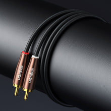 Заредете изображение във визуализатора на галерията – Ugreen cable stereo audio cable 2xRCA 5m brown (AV199 50158) - TopMag
