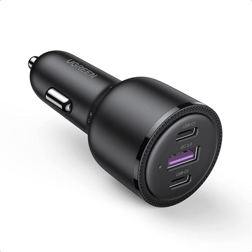 Ugreen car charger 2x USB Type C / 1x USB 69W 5A Power Delivery Quick Charge black (20467) - TopMag