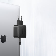 Заредете изображение във визуализатора на галерията – Ugreen GaN (Gallium Nitride) USB Type C Fast Charger 65W Quick Charge Power Delivery + USB Type C Cable 2m Black (40156 CD217) - TopMag
