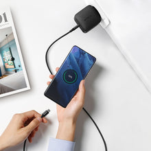 Заредете изображение във визуализатора на галерията – Ugreen GaN (Gallium Nitride) USB Type C Fast Charger 65W Quick Charge Power Delivery + USB Type C Cable 2m Black (40156 CD217) - TopMag
