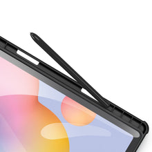 Заредете изображение във визуализатора на галерията – Dux Ducis Toby armored tough Smart Cover for Samsung Galaxy Tab S6 Lite with a holder for stylus pen black - TopMag
