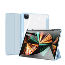 Заредете изображение във визуализатора на галерията – Dux Ducis Toby armored tough Smart Cover for iPad Pro 12.9'' 2021 with a holder for Apple Pencil blue - TopMag
