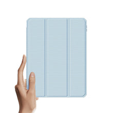 Заредете изображение във визуализатора на галерията – Dux Ducis Toby armored tough Smart Cover for iPad Pro 12.9'' 2021 with a holder for Apple Pencil blue - TopMag
