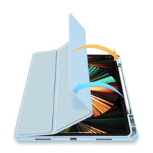 Заредете изображение във визуализатора на галерията – Dux Ducis Toby armored tough Smart Cover for iPad Pro 12.9'' 2021 with a holder for Apple Pencil blue - TopMag
