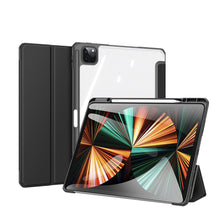 Заредете изображение във визуализатора на галерията – Dux Ducis Toby armored tough Smart Cover for iPad Pro 12.9'' 2021 with a holder for Apple Pencil black - TopMag
