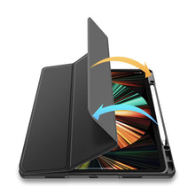 Заредете изображение във визуализатора на галерията – Dux Ducis Toby armored tough Smart Cover for iPad Pro 12.9'' 2021 with a holder for Apple Pencil black - TopMag
