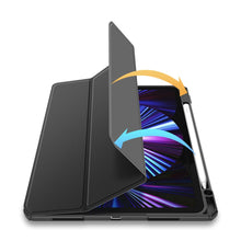 Заредете изображение във визуализатора на галерията – Dux Ducis Toby armored tough Smart Cover for iPad Pro 11'' 2021 with a holder for Apple Pencil black - TopMag

