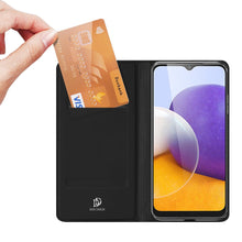Заредете изображение във визуализатора на галерията – Dux Ducis Skin Pro Bookcase type case for Samsung Galaxy A22 5G black - TopMag

