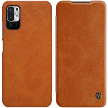 Заредете изображение във визуализатора на галерията – Nillkin Qin leather holster cover for Xiaomi Redmi Note 10 5G brown - TopMag
