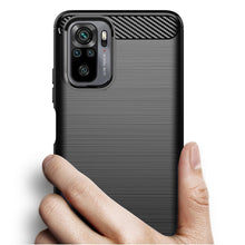 Заредете изображение във визуализатора на галерията – Carbon Case Flexible Cover TPU Case for Xiaomi Redmi Note 10 5G black - TopMag
