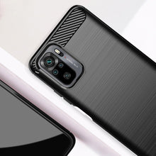 Заредете изображение във визуализатора на галерията – Carbon Case Flexible Cover TPU Case for Xiaomi Redmi Note 10 5G black - TopMag
