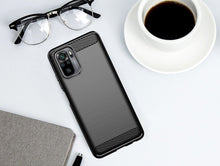 Заредете изображение във визуализатора на галерията – Carbon Case Flexible Cover TPU Case for Xiaomi Redmi Note 10 5G black - TopMag
