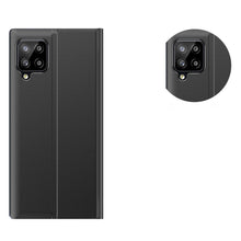 Заредете изображение във визуализатора на галерията – Sleep Case Bookcase Type Case with Smart Window for Samsung Galaxy A22 4G black - TopMag
