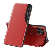 Заредете изображение във визуализатора на галерията – Eco Leather View Case elegant bookcase type case with kickstand for Samsung Galaxy A22 4G red - TopMag
