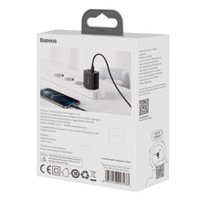 Заредете изображение във визуализатора на галерията – Baseus Compact Fast USB / USB Type C Charger 20W 3A Power Delivery Quick Charge 3.0 black (CCXJ-B01) - TopMag
