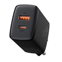 Заредете изображение във визуализатора на галерията – Baseus Compact Fast USB / USB Type C Charger 20W 3A Power Delivery Quick Charge 3.0 black (CCXJ-B01) - TopMag
