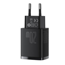Заредете изображение във визуализатора на галерията – Baseus Compact Fast USB / USB Type C Charger 20W 3A Power Delivery Quick Charge 3.0 black (CCXJ-B01) - TopMag
