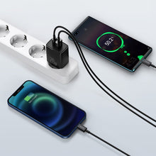 Заредете изображение във визуализатора на галерията – Baseus Compact Fast USB / USB Type C Charger 20W 3A Power Delivery Quick Charge 3.0 black (CCXJ-B01) - TopMag
