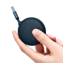 Заредете изображение във визуализатора на галерията – Baseus Bright Mirror retractable cable 3in1 USB - micro USB / USB Type C / Lightning 66W 1.2m blue (CAMLC-MJ03) - TopMag

