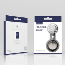 Заредете изображение във визуализатора на галерията – Dux Ducis PU leather key ring keychain case for Apple AirTag black - TopMag
