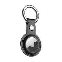 Заредете изображение във визуализатора на галерията – Dux Ducis PU leather key ring keychain case for Apple AirTag black - TopMag

