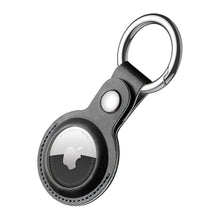 Заредете изображение във визуализатора на галерията – Dux Ducis PU leather key ring keychain case for Apple AirTag black - TopMag
