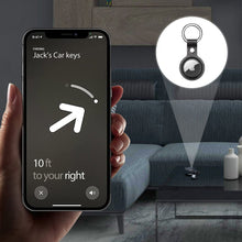 Заредете изображение във визуализатора на галерията – Dux Ducis PU leather key ring keychain case for Apple AirTag black - TopMag
