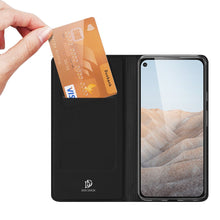 Заредете изображение във визуализатора на галерията – Dux Ducis Skin Pro Bookcase type case for Google Pixel 5a black - TopMag

