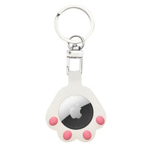 Заредете изображение във визуализатора на галерията – Cat Paw AirTag Case Silicone Case Keychain Pendant for AirTag white - TopMag
