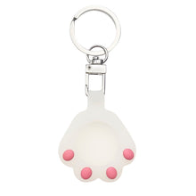 Заредете изображение във визуализатора на галерията – Cat Paw AirTag Case Silicone Case Keychain Pendant for AirTag white - TopMag
