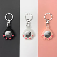 Заредете изображение във визуализатора на галерията – Cat Paw AirTag Case Silicone Case Keychain Pendant for AirTag white - TopMag
