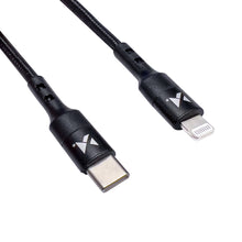 Заредете изображение във визуализатора на галерията – Wozinsky cable USB Type C - Lightning Power Delivery 18W 1m black (WUC-PD-CL1B) - TopMag
