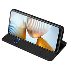 Заредете изображение във визуализатора на галерията – Dux Ducis Skin Pro Case For Xiaomi Redmi Note 11E /Redmi 10 5G / Redmi 10 Prime+ 5G / Poco M4 5G Cover Flip Card Wallet Stand Black
