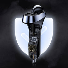Заредете изображение във визуализатора на галерията – Joyroom car charger with wireless earphone 2x USB Bluetooth 5.0 30W 2.1 A Quick Charge 3.0 black (JR-CP2) - TopMag
