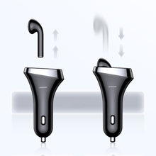 Заредете изображение във визуализатора на галерията – Joyroom car charger with wireless earphone 2x USB Bluetooth 5.0 30W 2.1 A Quick Charge 3.0 white (JR-CP2) - TopMag
