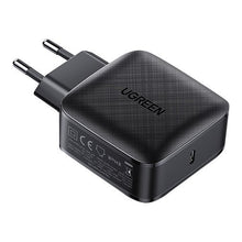 Заредете изображение във визуализатора на галерията – Ugreen Fast 65W GaN USB Type C Quick Charge 3.0 Power Delivery Charger (Gallium Nitride) Black (CD217 70817) - TopMag
